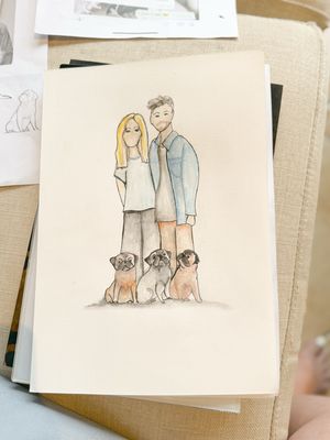 Watercolour Family - Personalised
