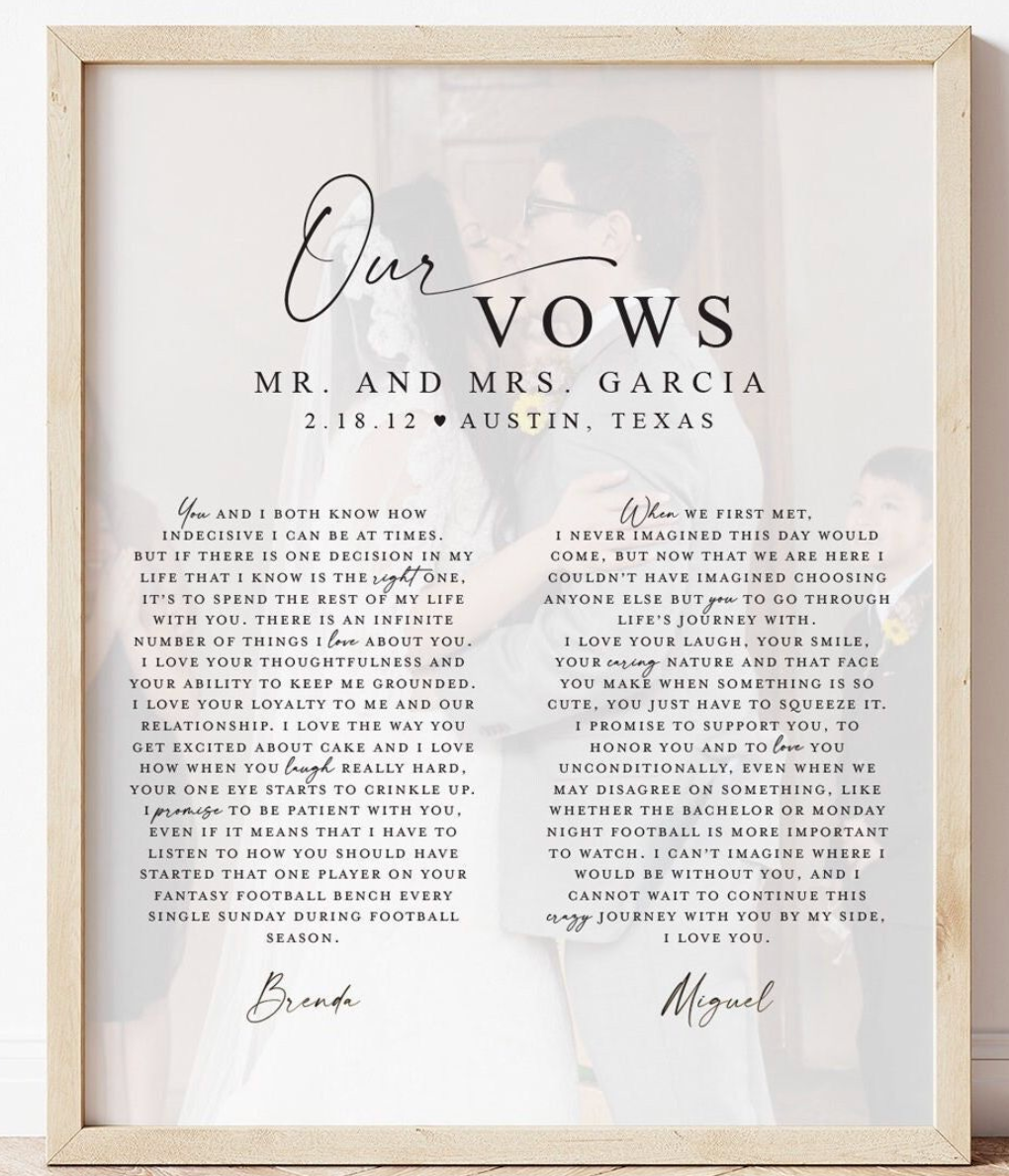 Personalized Wedding Vows