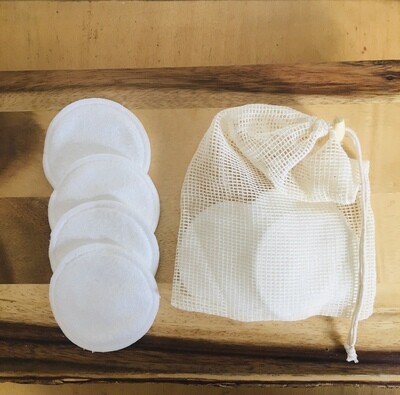 Bamboo/Cotton Reuseable Cleansing Pads x 10