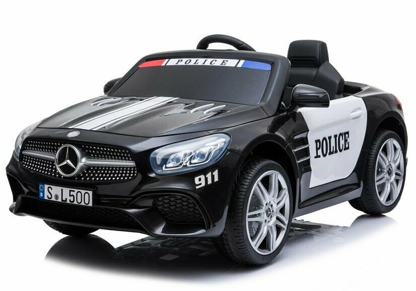 AUTO MACCHINA ELETTRICA PER BAMBINI Mercedes SL 500 Police POLIZIA (Deluxe) PRODOTTO UFFICIALE