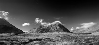 Buachaille Etive Mor and Moon - Scotland