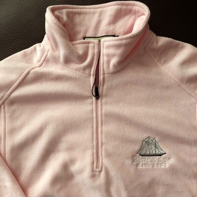Ladies Micro-Fleece, 1/4-Zip Front (Pink)