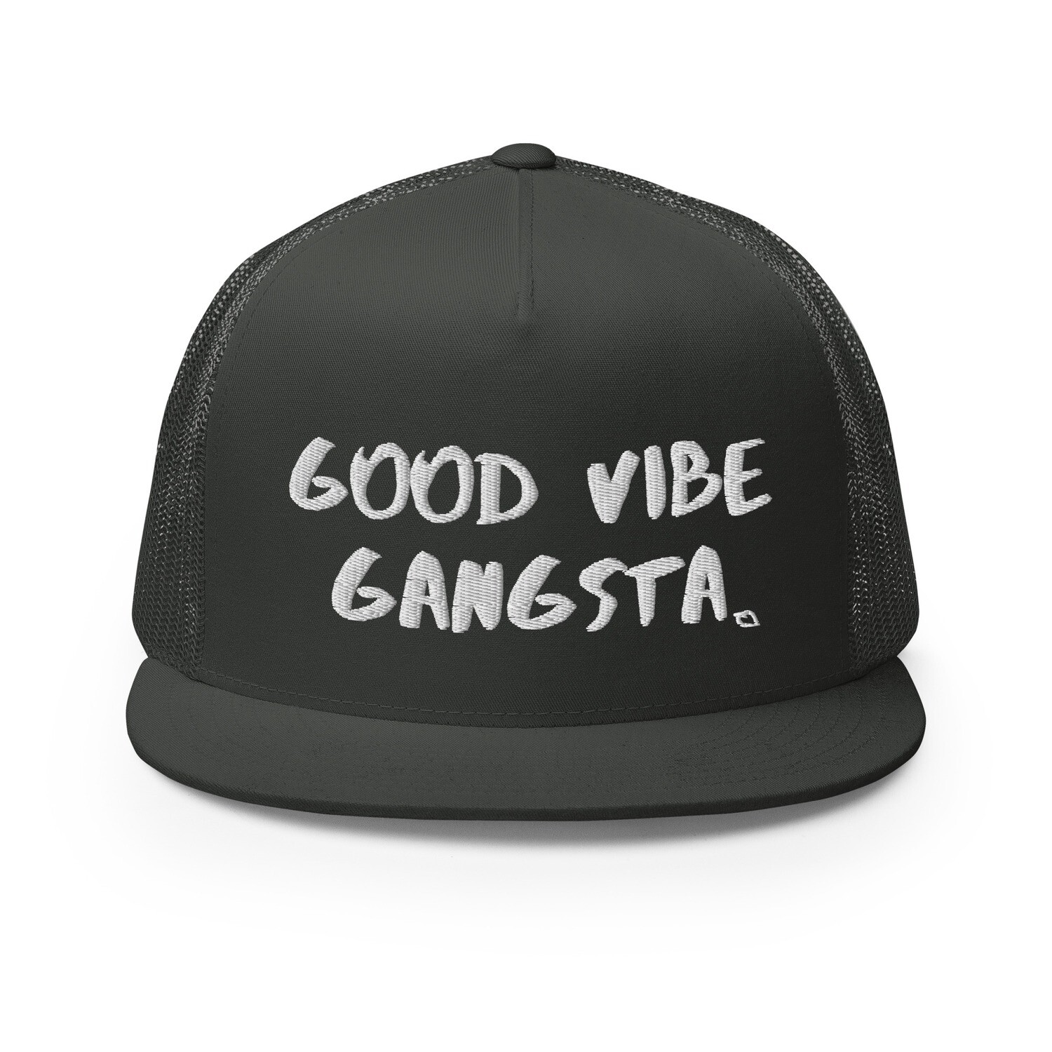Good Vibe Gangsta | VOS | White Script | Trucker Hat