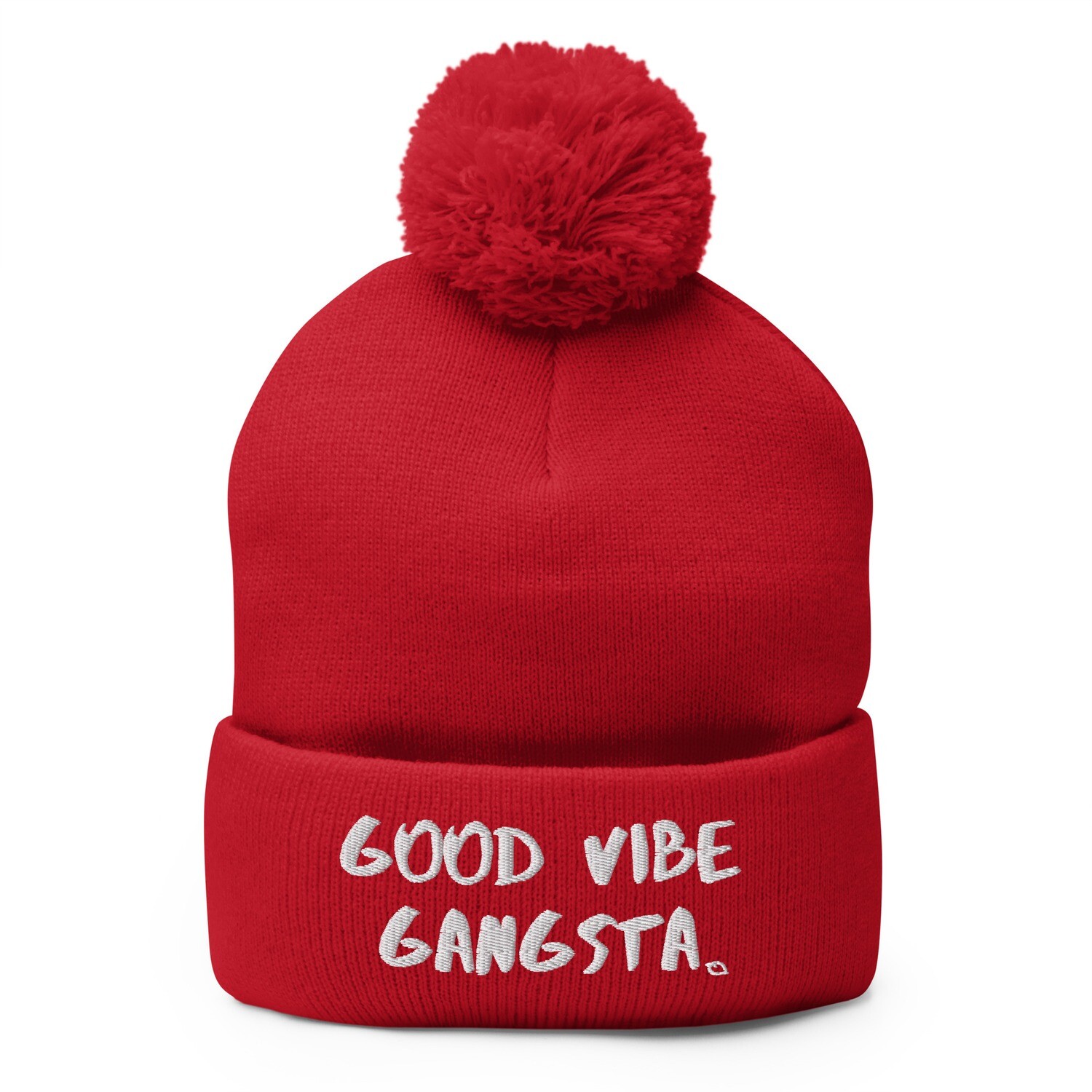 Good Vibe Gangsta | VOS | White Script Beanie