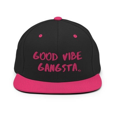 Good Vibe Gangsta | VOS | Pink Script | Snapback Hat