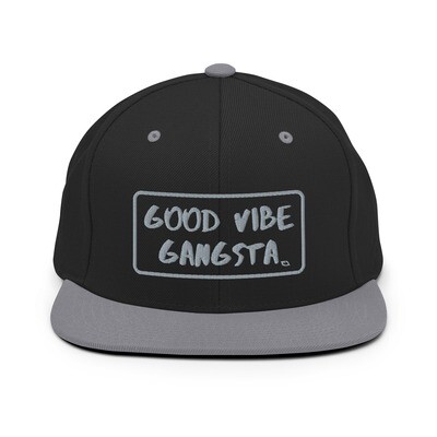 Good Vibe Gangsta | VOS | Grey Script Outline | Snapback Hat