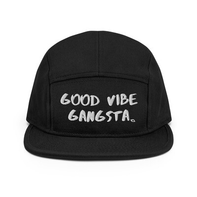 Good Vibe Gangsta | VOS | White Script | 5 Panel Cap