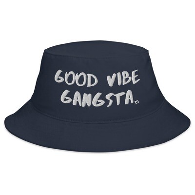 Good Vibe Gangsta | VOS | White Script | Bucket Hat