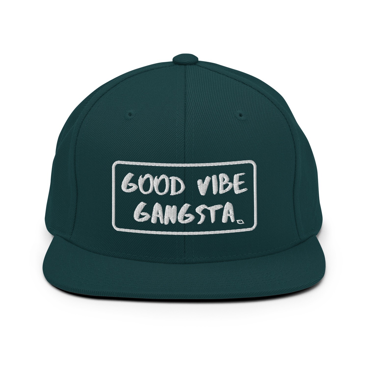Good Vibe Gangsta | VOS | White Script Outline | Snapback Hat