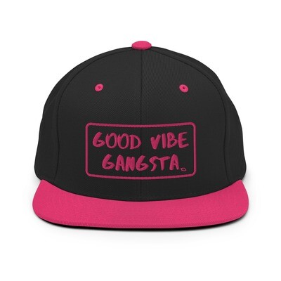 Good Vibe Gangsta | VOS | Pink Script Outline | Snapback Hat