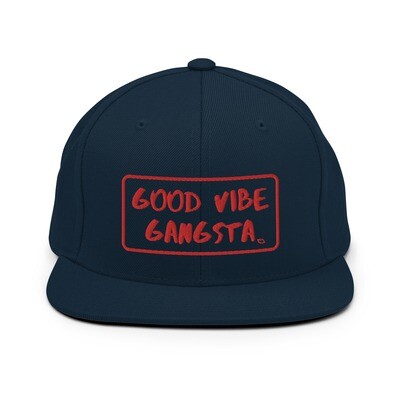 Good Vibe Gangsta | VOS | Red Script Outline | Snapback Hat