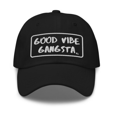 Good Vibe Gangsta | VOS | White Script Outline | Ball Cap