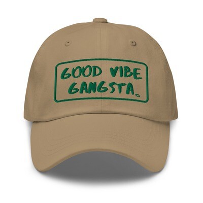 Good Vibe Gangsta | VOS | Green Script Outline | Ball Cap