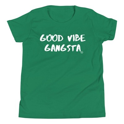 Good Vibe Gangsta | VOS | White Script | Youth T-Shirt