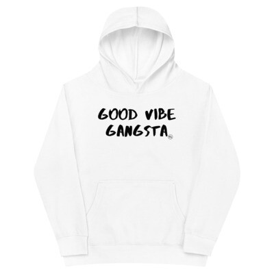 Good Vibe Gangsta | VOS | Black Script Youth Fleece Hoodie
