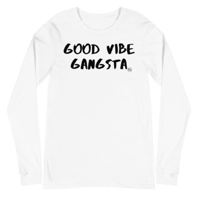 Good Vibe Gangsta | VOS | Black Script Long Sleeve T-Shirt