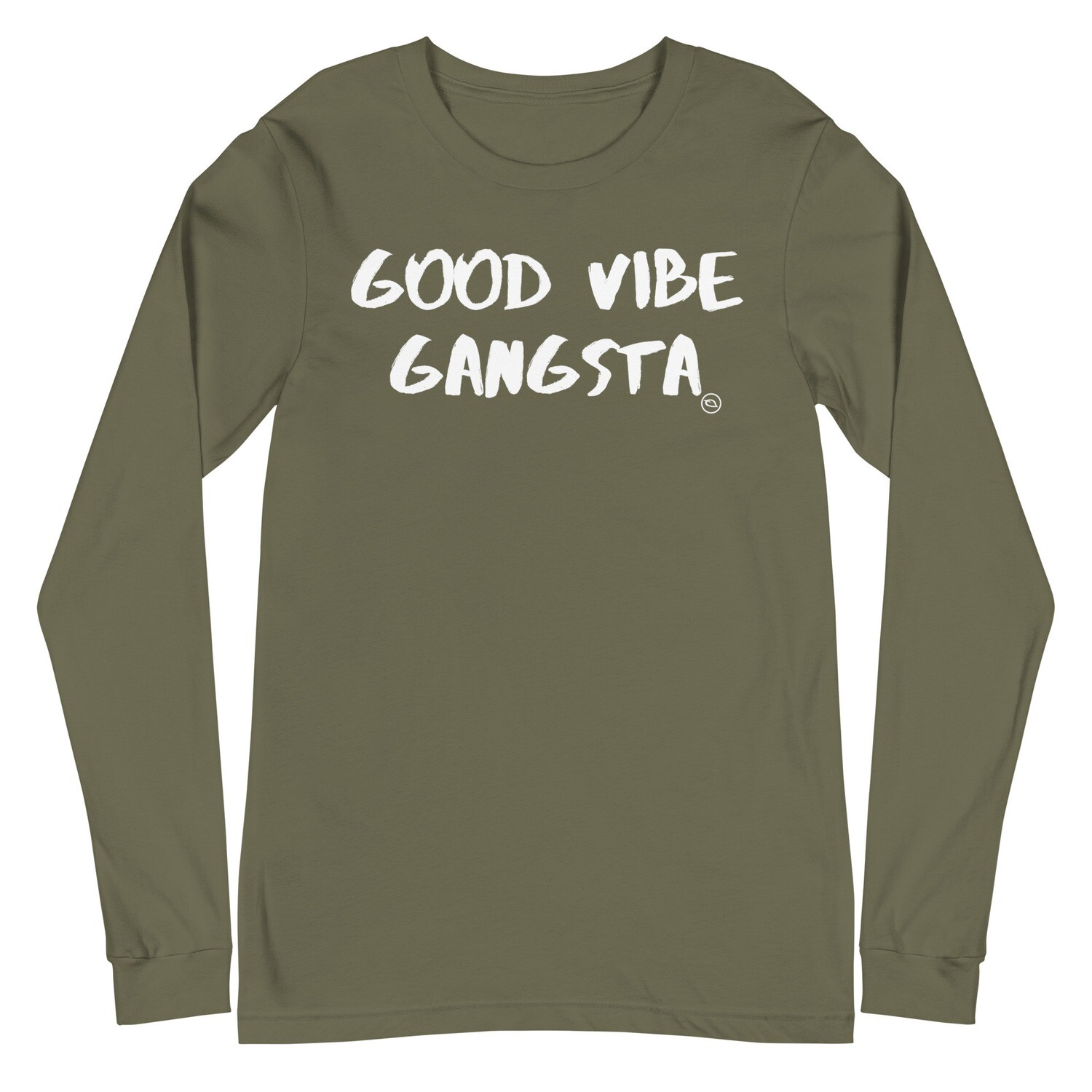 Good Vibe Gangsta | VOS | White Script Long Sleeve T-Shirt