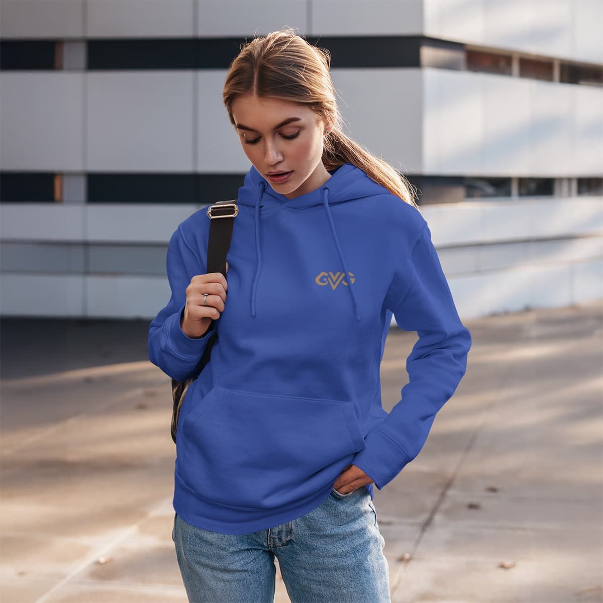 GVG Monogram | Royal Blue Hoodie | Good Vibe Gangsta Gold Logo GVG Monogram | Royal Blue Hoodie | Good Vibe Gangsta Gold Logo