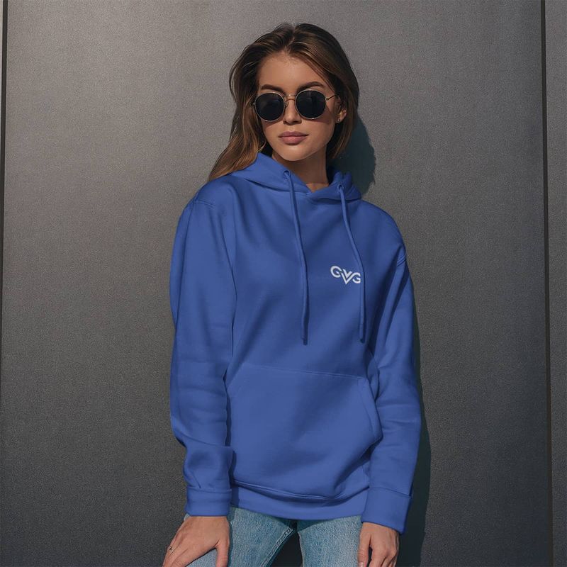 GVG Monogram | Royal Blue Hoodie | Good Vibe Gangsta White Logo