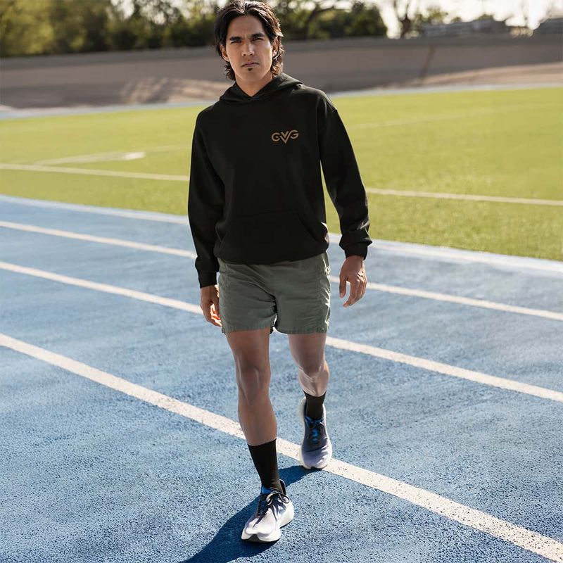 GVG Monogram | Black Hoodie Sweatshirt | Good Vibe Gangsta Gold Logo