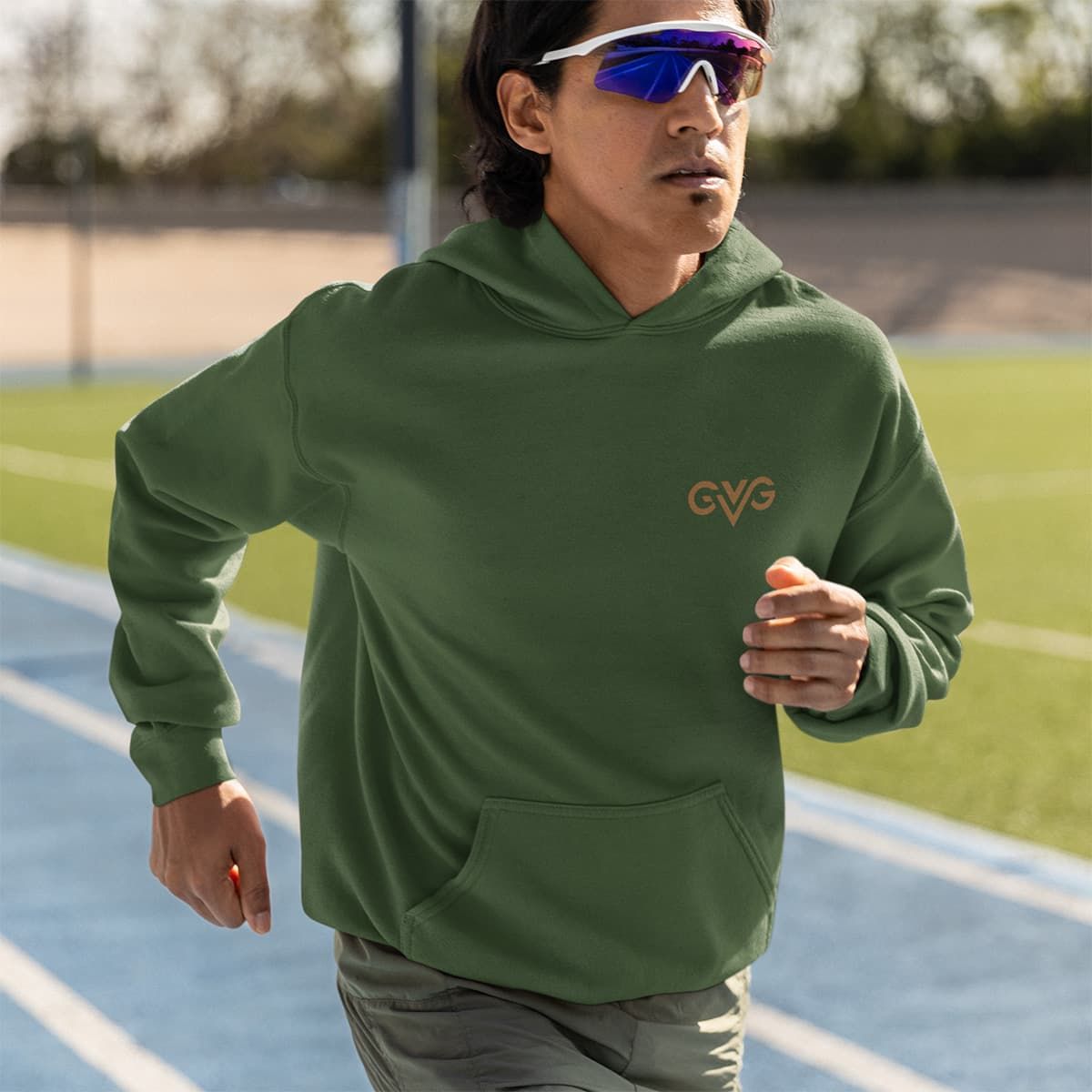 GVG Monogram | Forest Green Hoodie Sweatshirt | Good Vibe Gangsta Gold Logo GVG Monogram | Forest Green Hoodie Sweatshirt | Good Vibe Gangsta Gold Logo