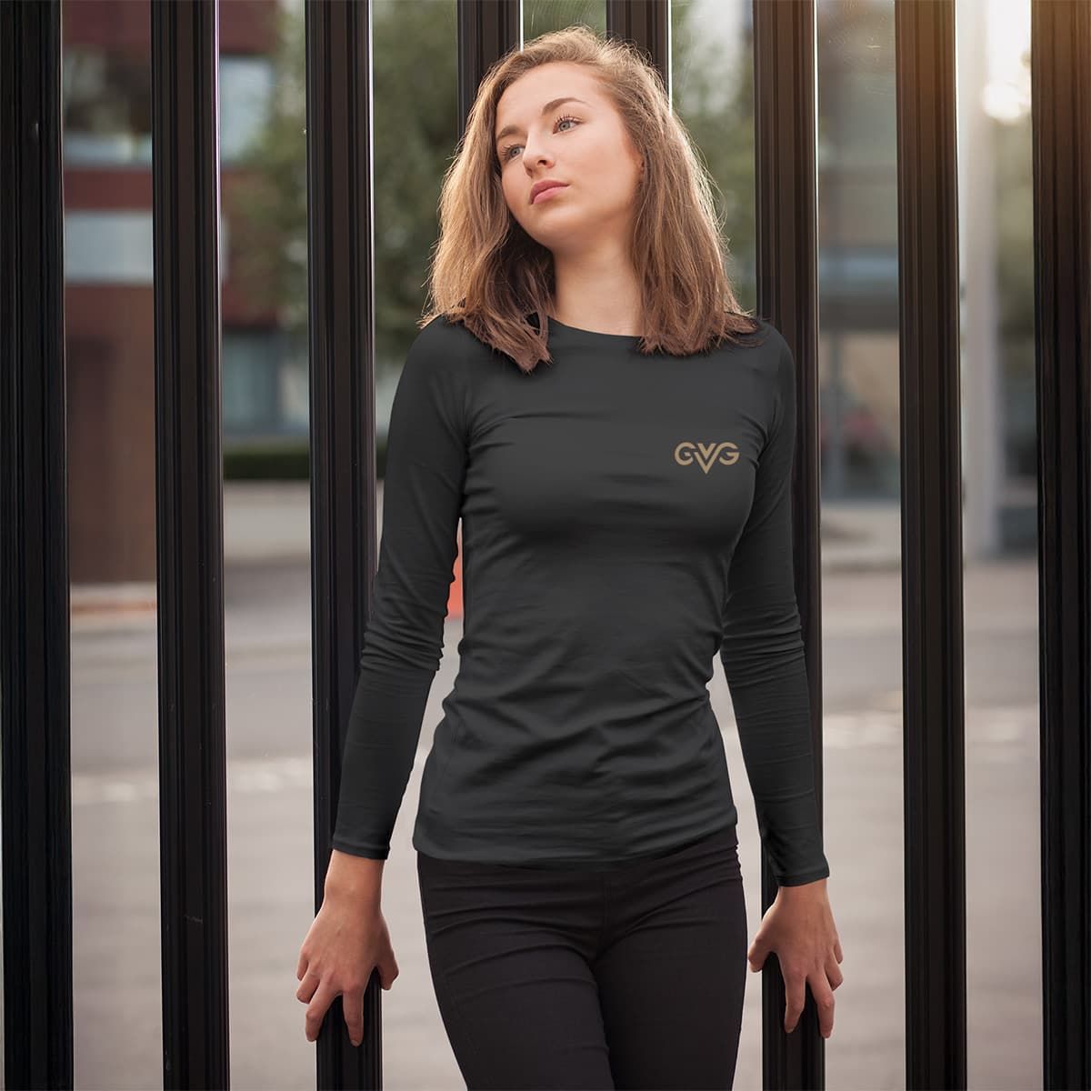 GVG Monogram | Black Long Sleeve T-Shirt | Good Vibe Gangsta Gold Logo GVG Monogram | Black Long Sleeve T-Shirt | Good Vibe Gangsta Gold Logo