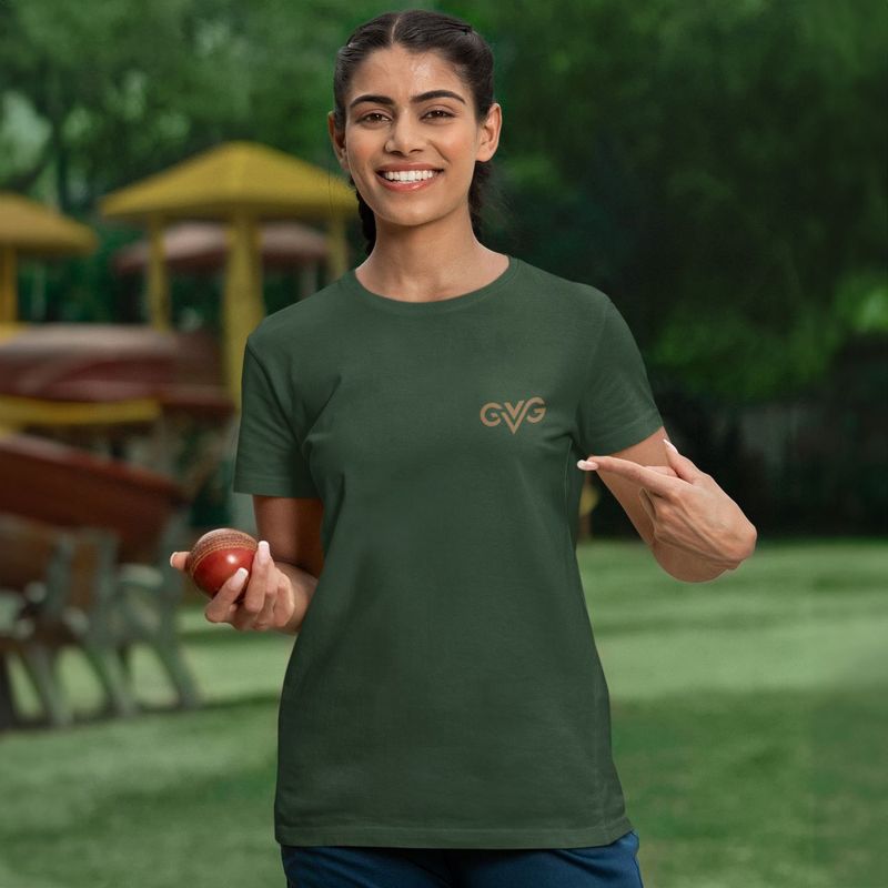 GVG Monogram | Green T-shirt | Good Vibe Gangsta Gold Logo