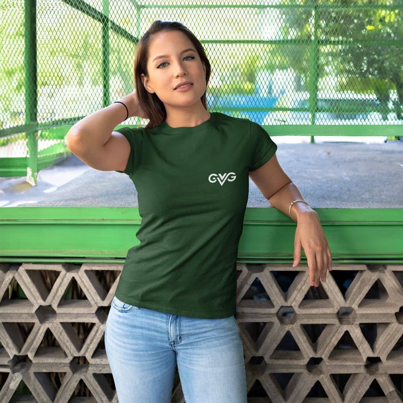 GVG Monogram | Green T-shirt | Good Vibe Gangsta White Logo