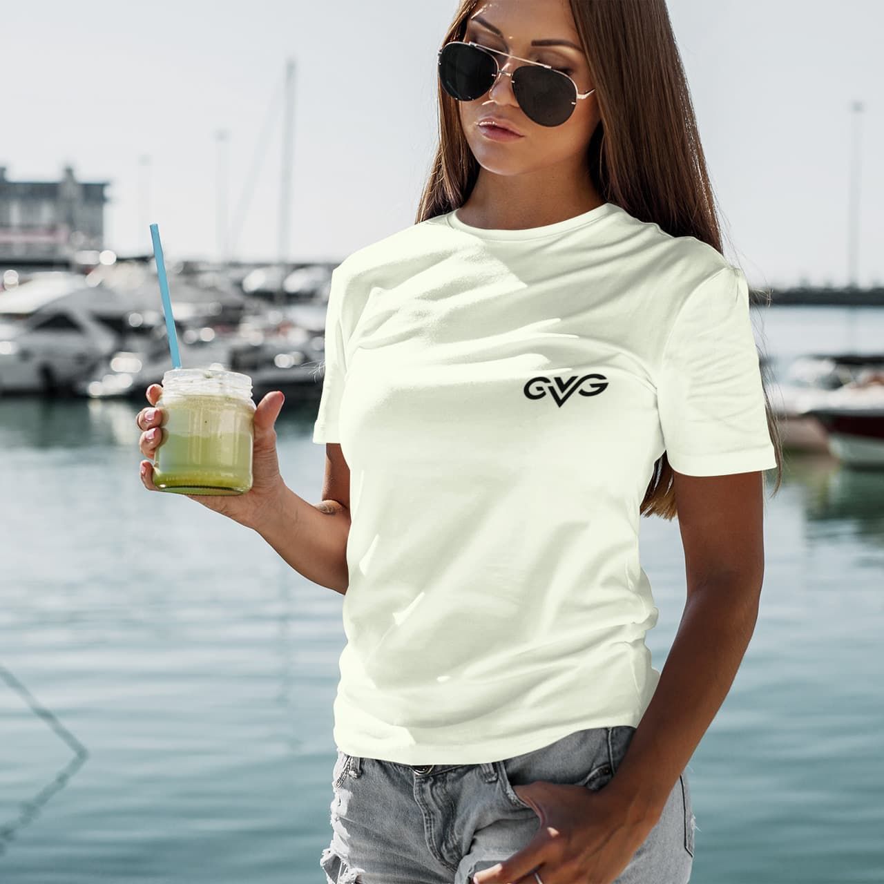 GVG Monogram | Citron T-shirt | Good Vibe Gangsta Black Logo GVG Monogram | Citron T-shirt | Good Vibe Gangsta Black Logo