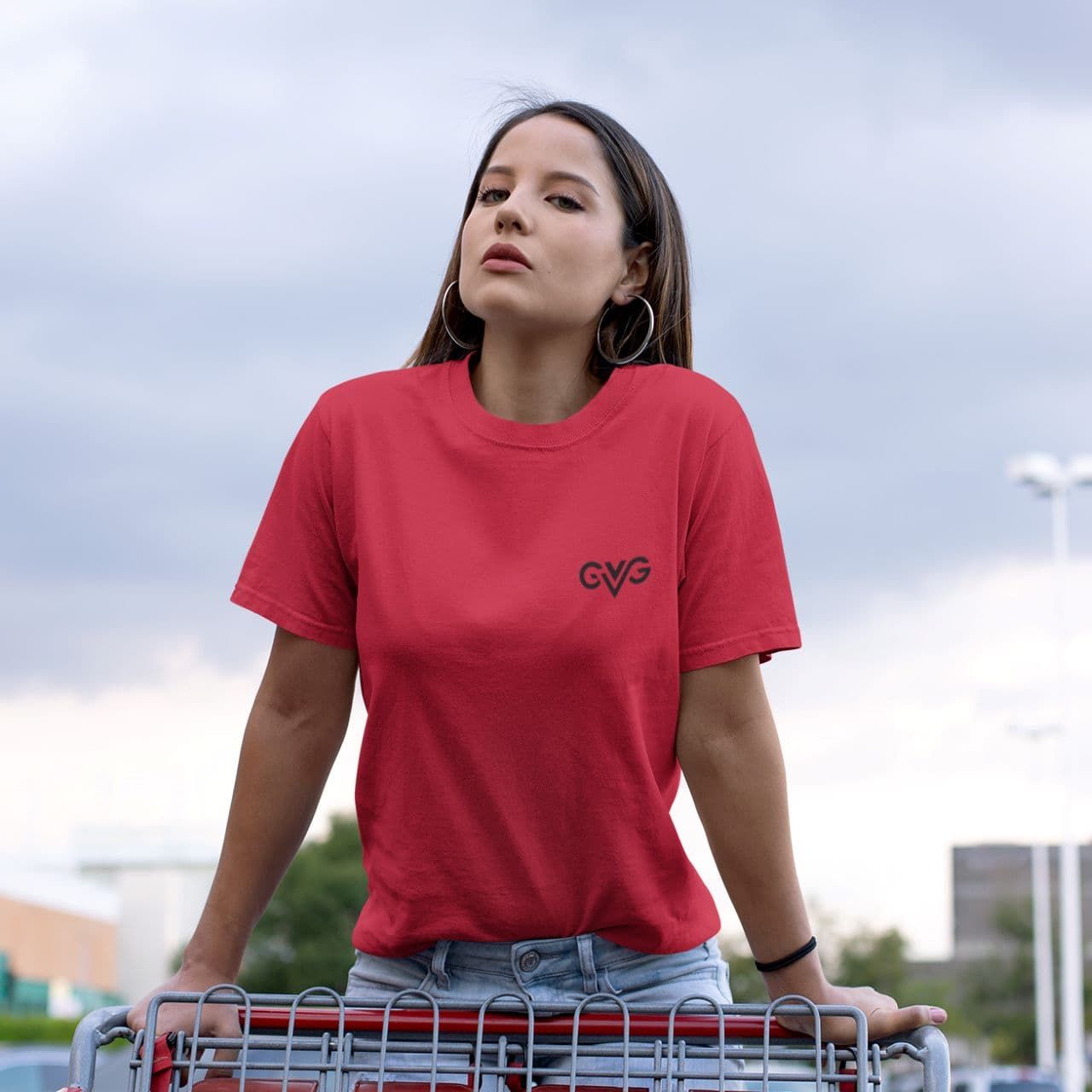 GVG Monogram | Red T-shirt | Good Vibe Gangsta Black Logo GVG Monogram | Red T-shirt | Good Vibe Gangsta Black Logo