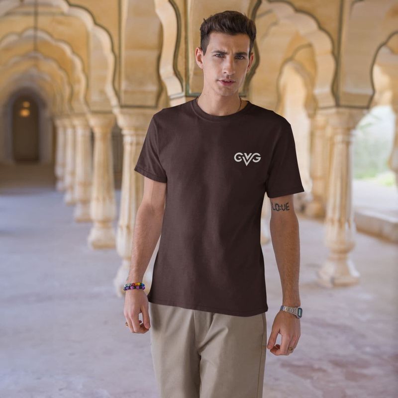 GVG Monogram | Maroon Shirt | Good Vibe Gangsta White Logo