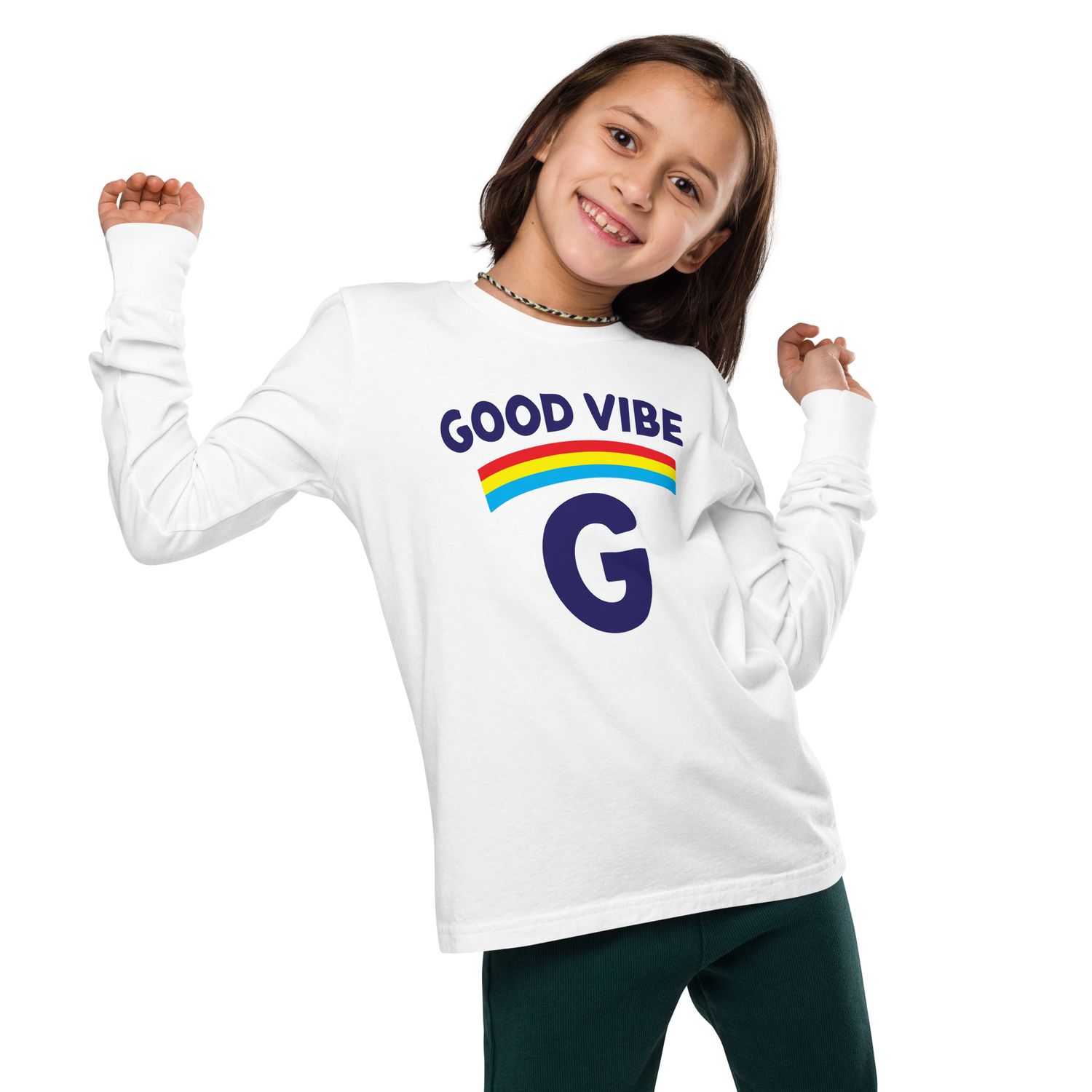 Good Vibe G | Embracing Joyful Energy | Kids Long Sleeve T-Shirt Good Vibe G | Embracing Joyful Energy | Kids Long Sleeve T-Shirt