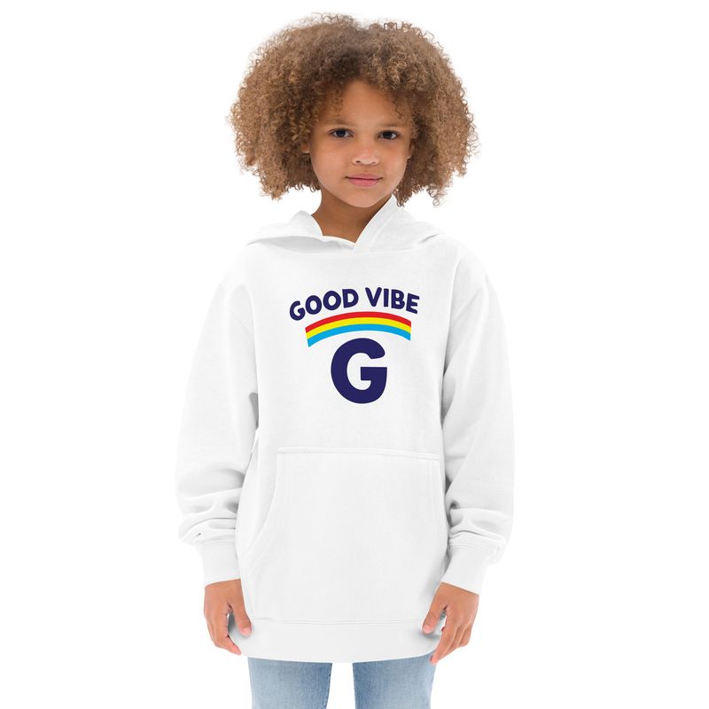Good Vibe G | Embracing Joyful Energy | Kids Fleece Hoodie