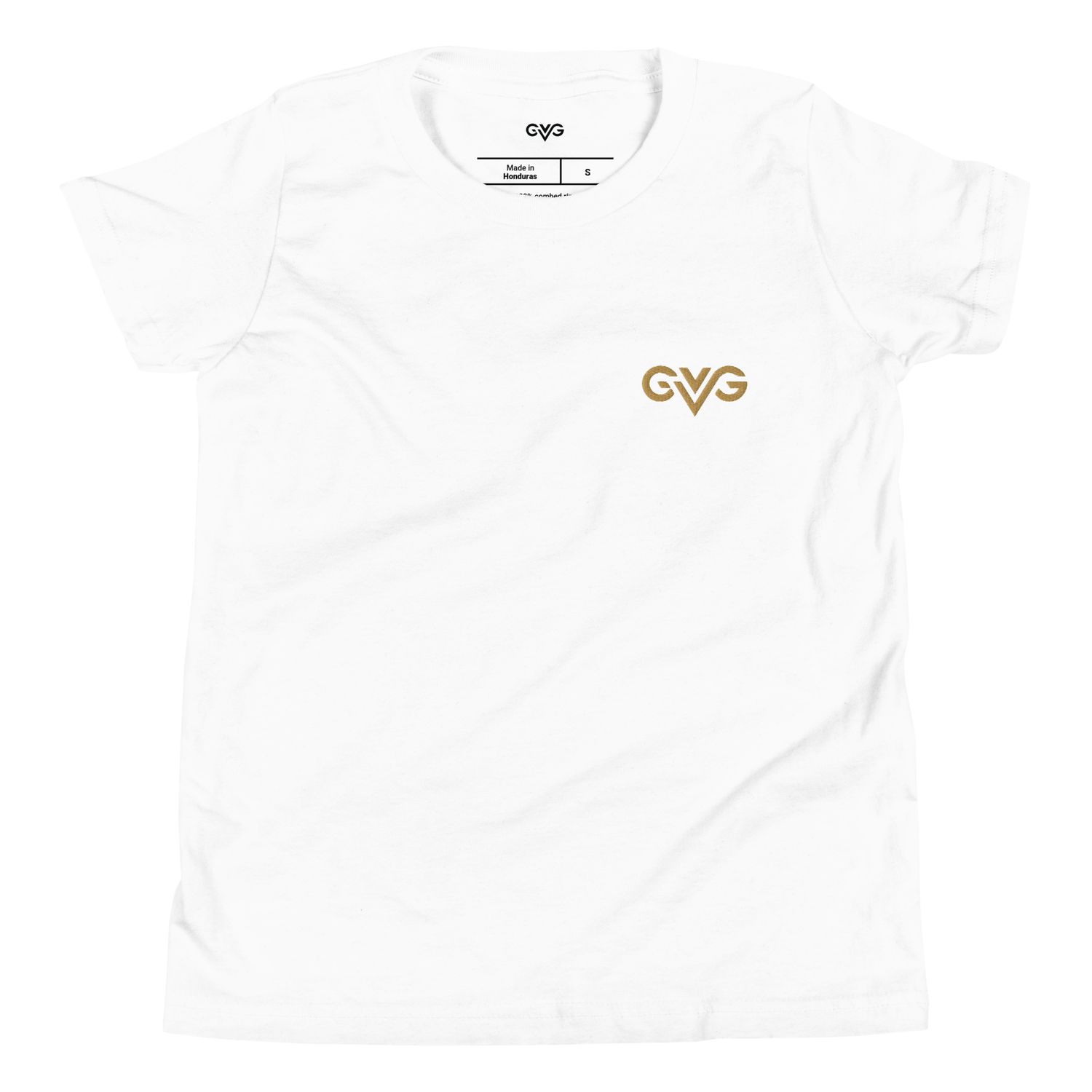 GVG Monogram | White T-shirt | Good Vibe Gangsta Gold Logo | Kids GVG Monogram | White T-shirt | Good Vibe Gangsta Gold Logo | Kids