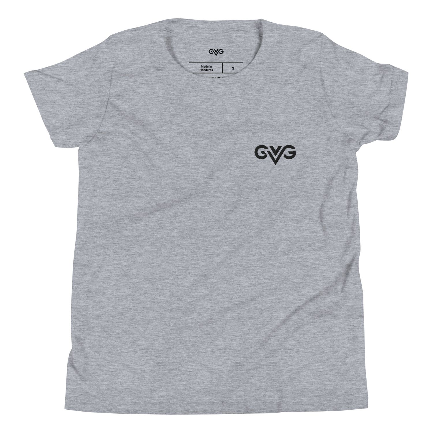 GVG Monogram | Athletic Heather T-shirt | Good Vibe Gangsta Black Logo | Kids