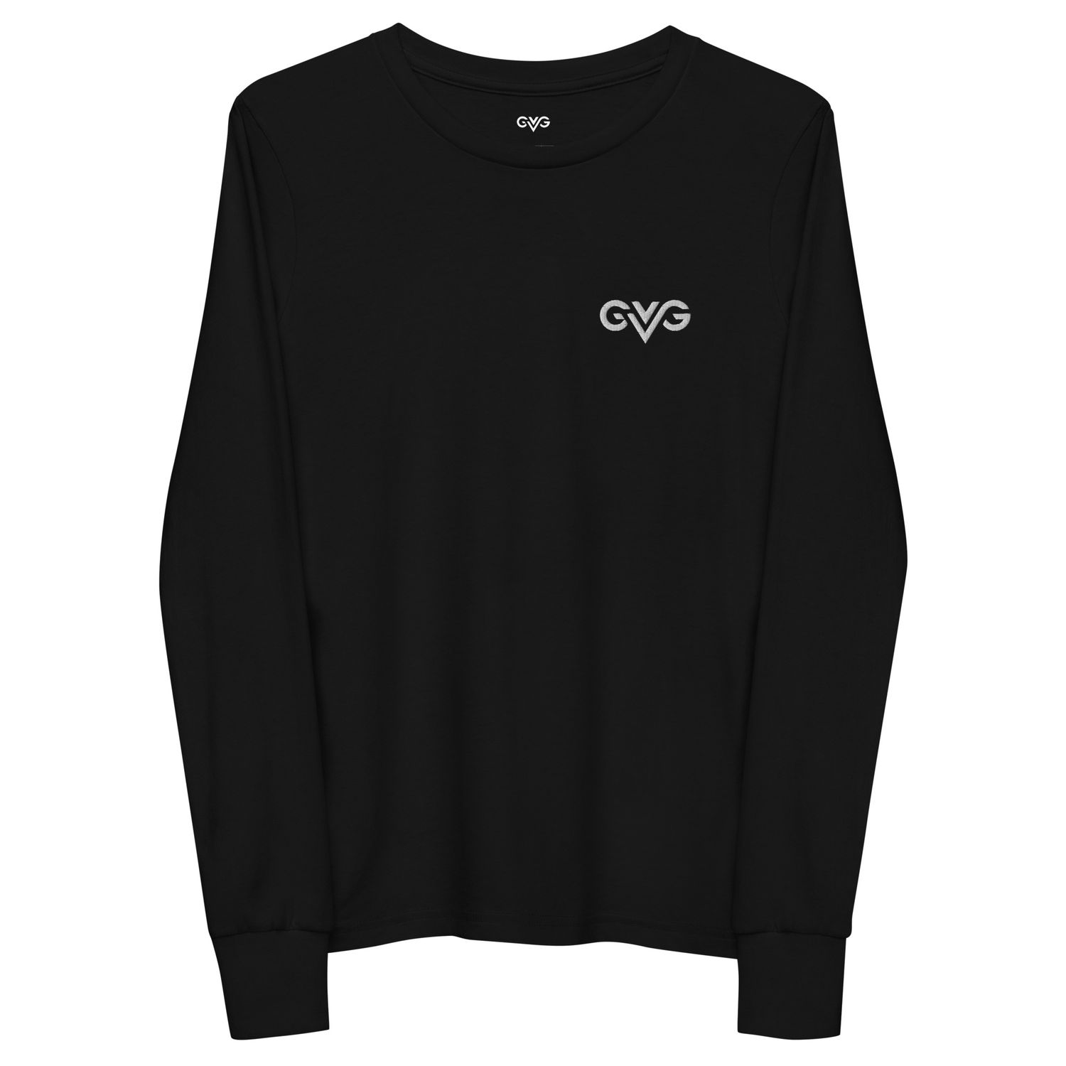 GVG Monogram | Black Long Sleeve Shirt | Good Vibe Gangsta White Logo | Kids GVG Monogram | Black Long Sleeve Shirt | Good Vibe Gangsta White Logo | Kids