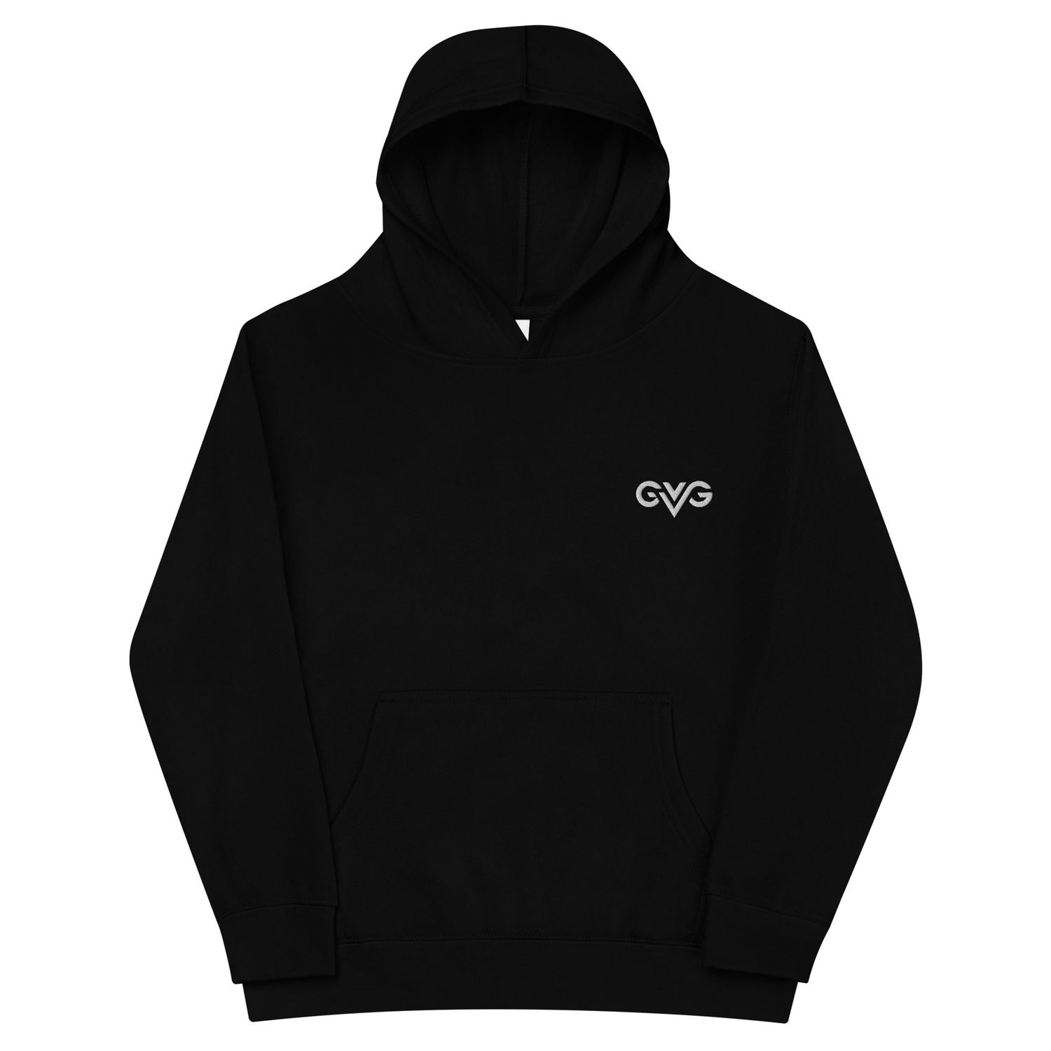 GVG Monogram | Black Hoodie Sweatshirt | Good Vibe Gangsta White Logo | Kids GVG Monogram | Black Hoodie Sweatshirt | Good Vibe Gangsta White Logo | Kids