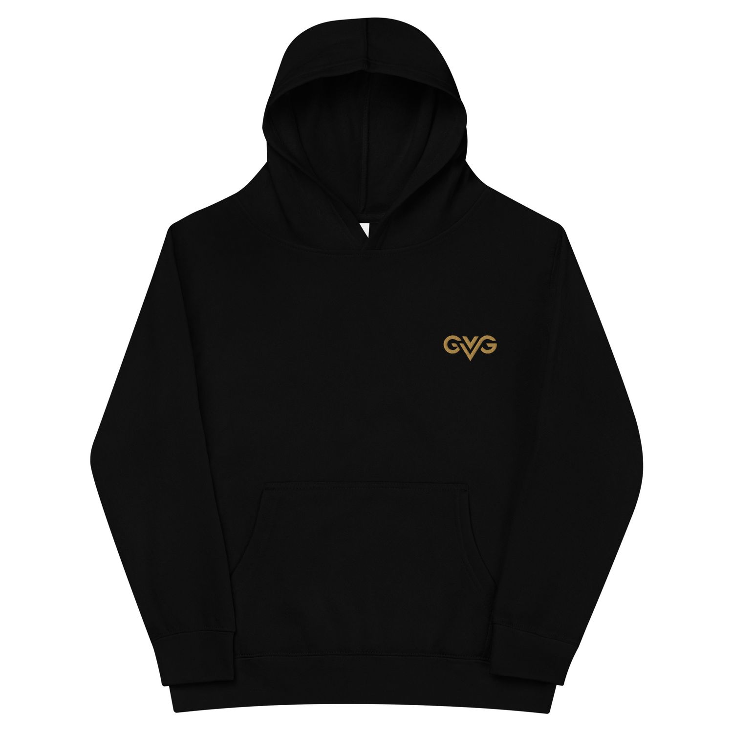 GVG Monogram | Black Hoodie Sweatshirt | Good Vibe Gangsta Gold Logo | Kids GVG Monogram | Black Hoodie Sweatshirt | Good Vibe Gangsta Gold Logo | Kids
