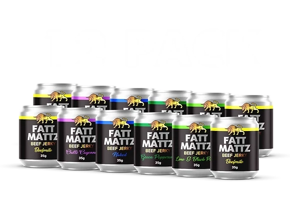 35 grams can of Fatt Matts Beef Jerky -
Please indicate flavor in comment section.