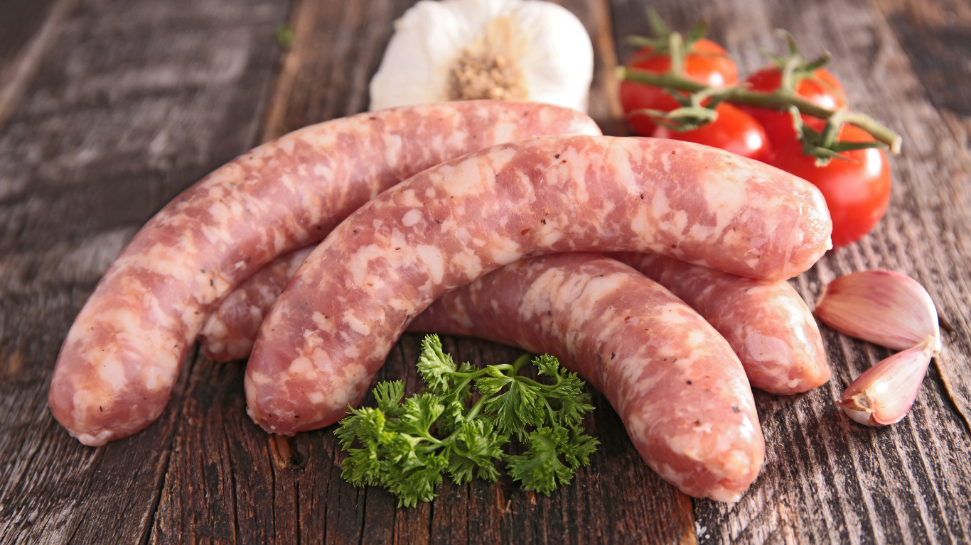 Steak and Onion Sausages