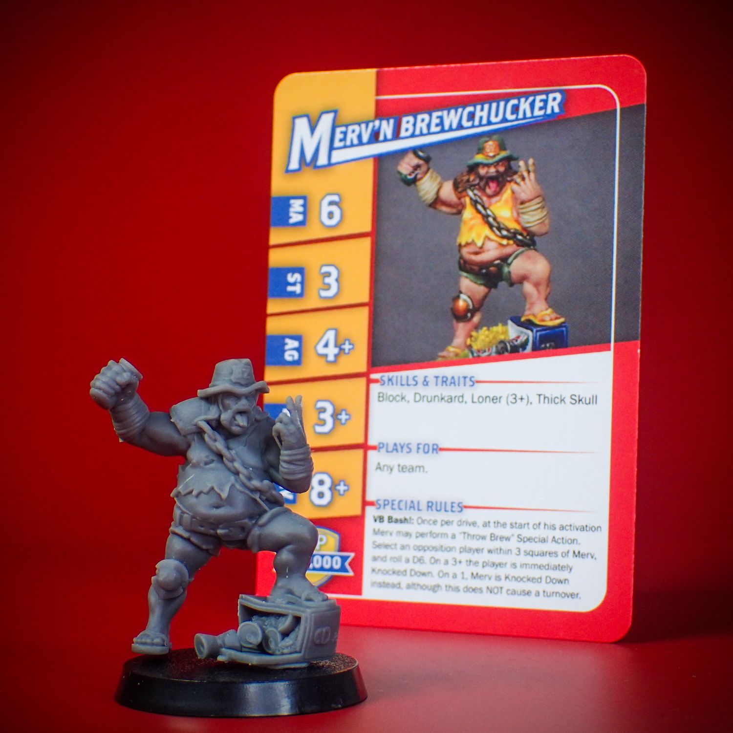 Merv'n "Brewchucker" Hughesson Star Player Miniature Merv'n "Brewchucker" Hughesson Star Player Miniature