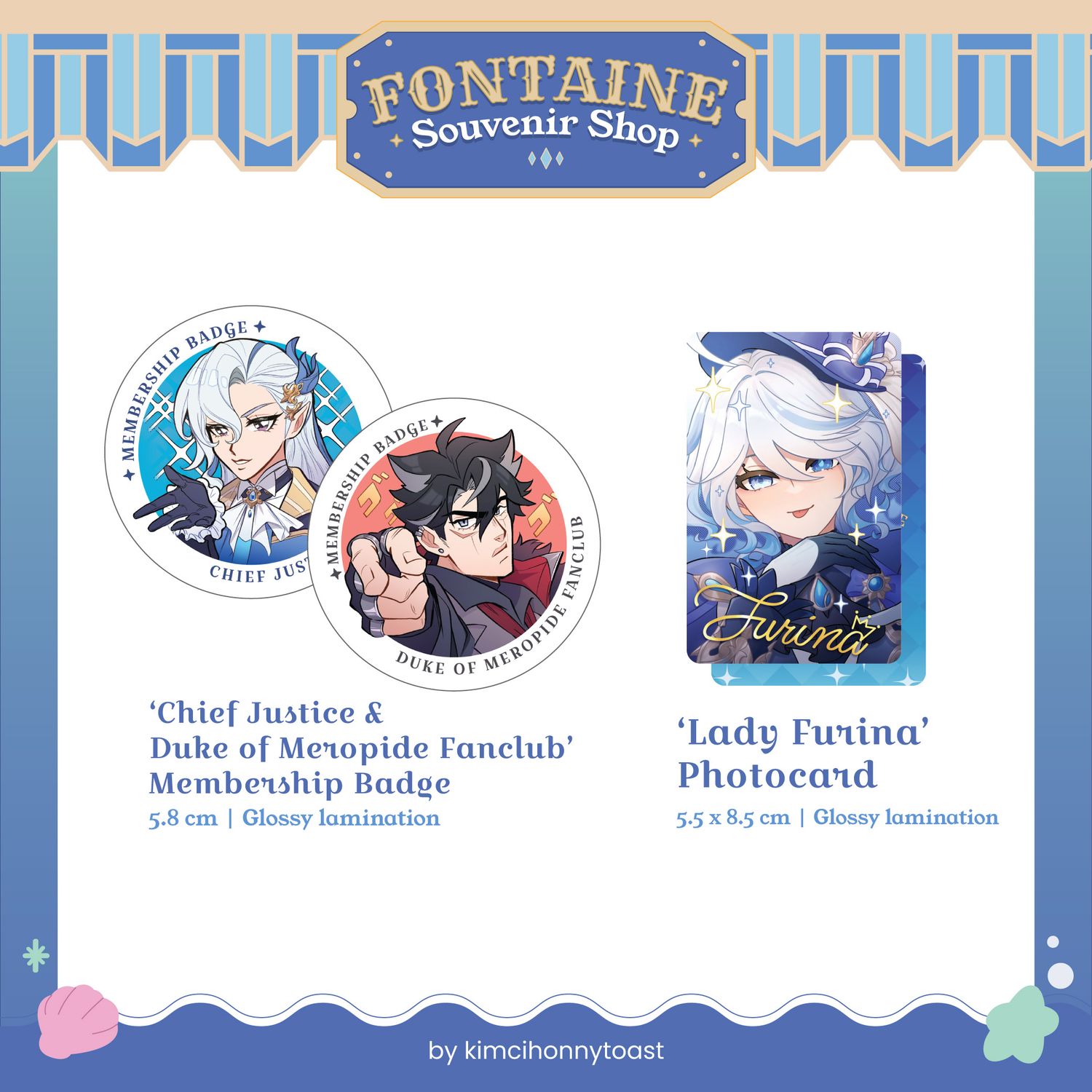 Fontaine Souvenir Shop - Badge &amp; PC