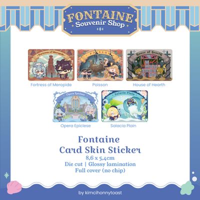 Fontaine Souvenir Shop - Card Skin Sticker