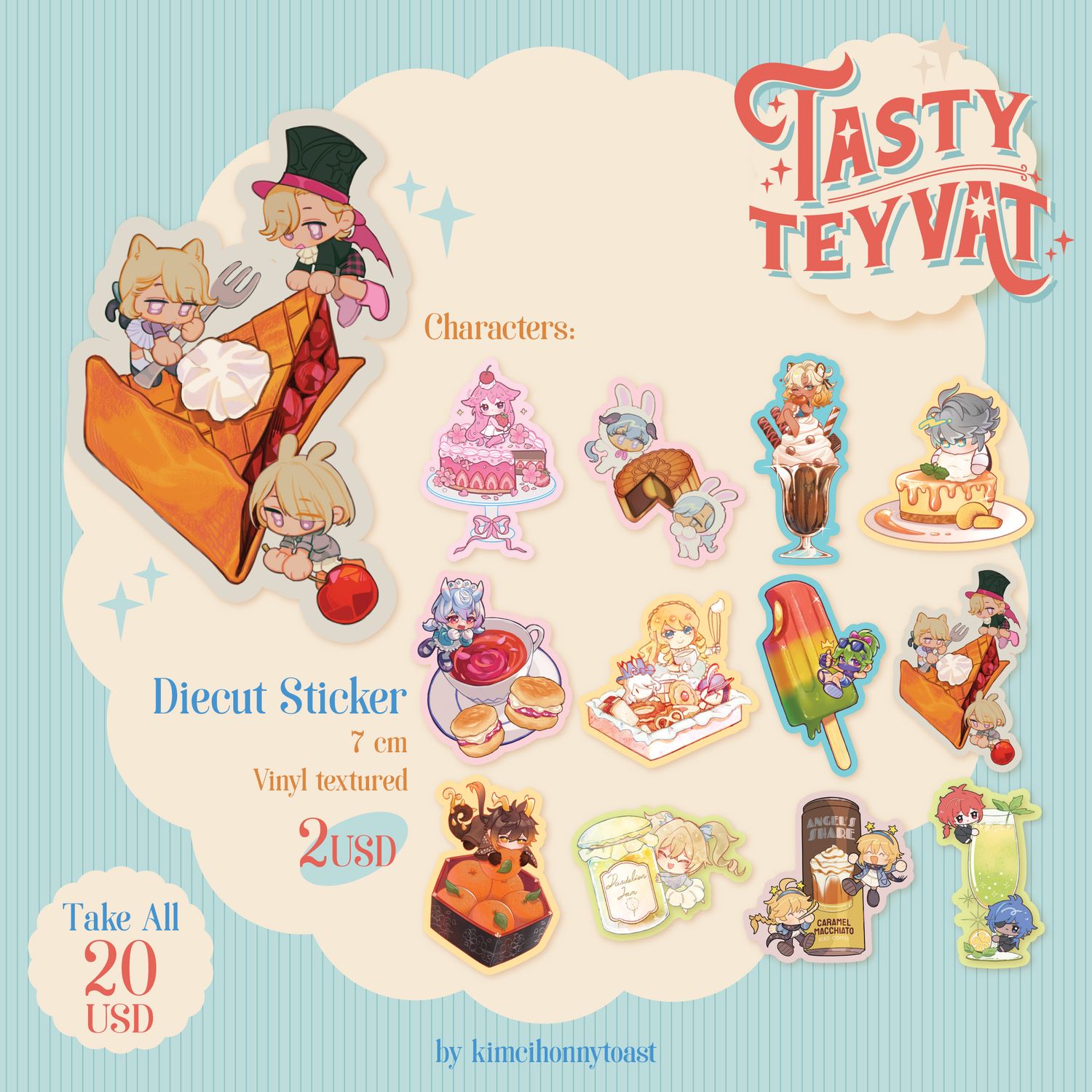 Tasty Teyvat Stickers