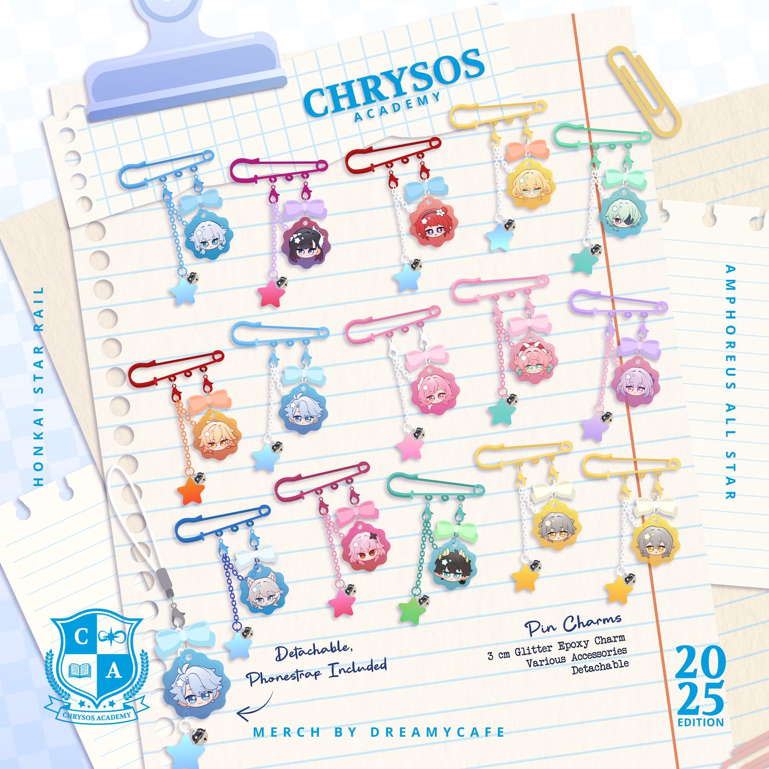 Chrysos Academy Pin Charms