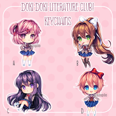 doki doki literature club keychains (sold out)