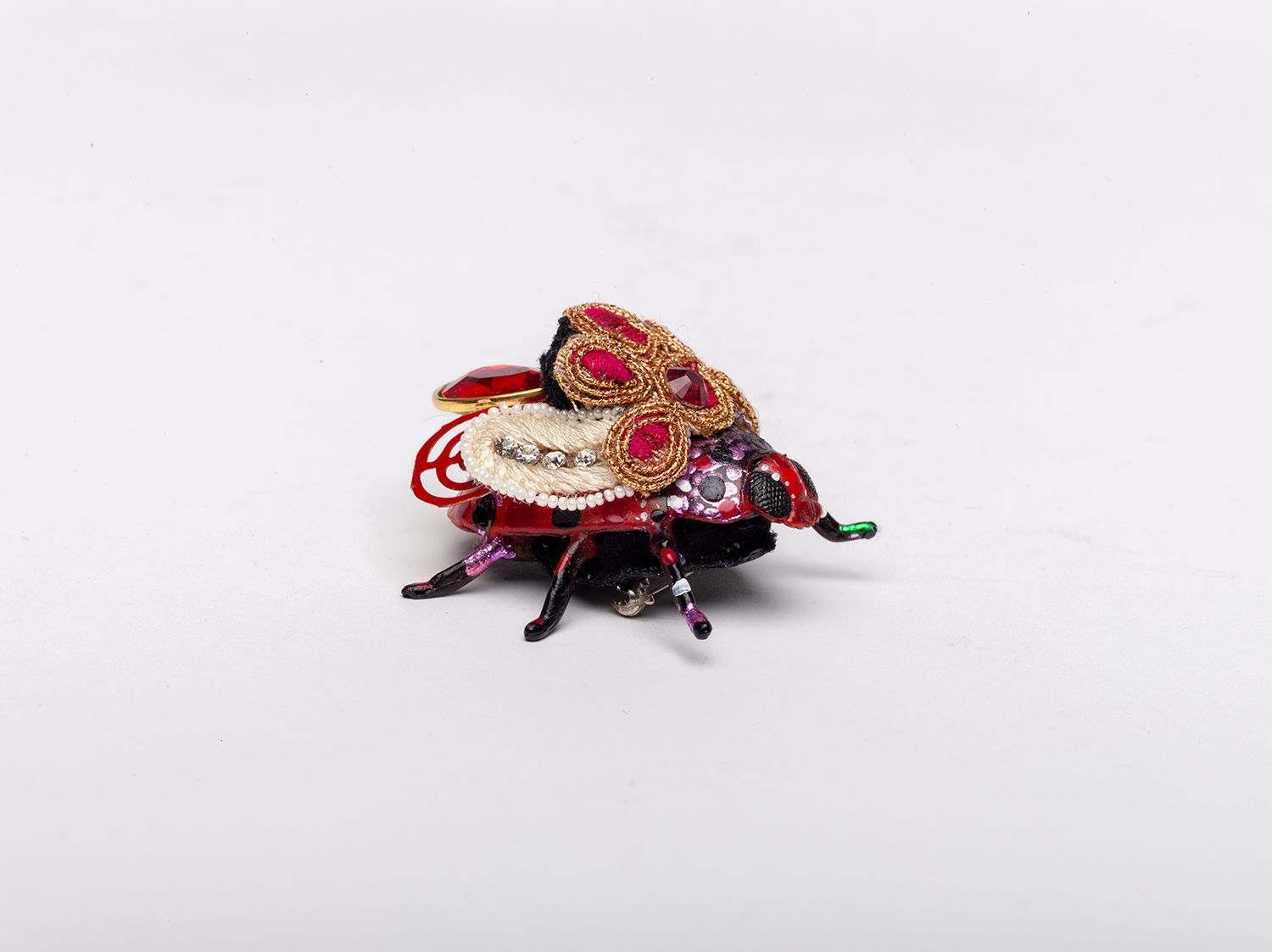 Brooch  - Red Jewelled Ladybird