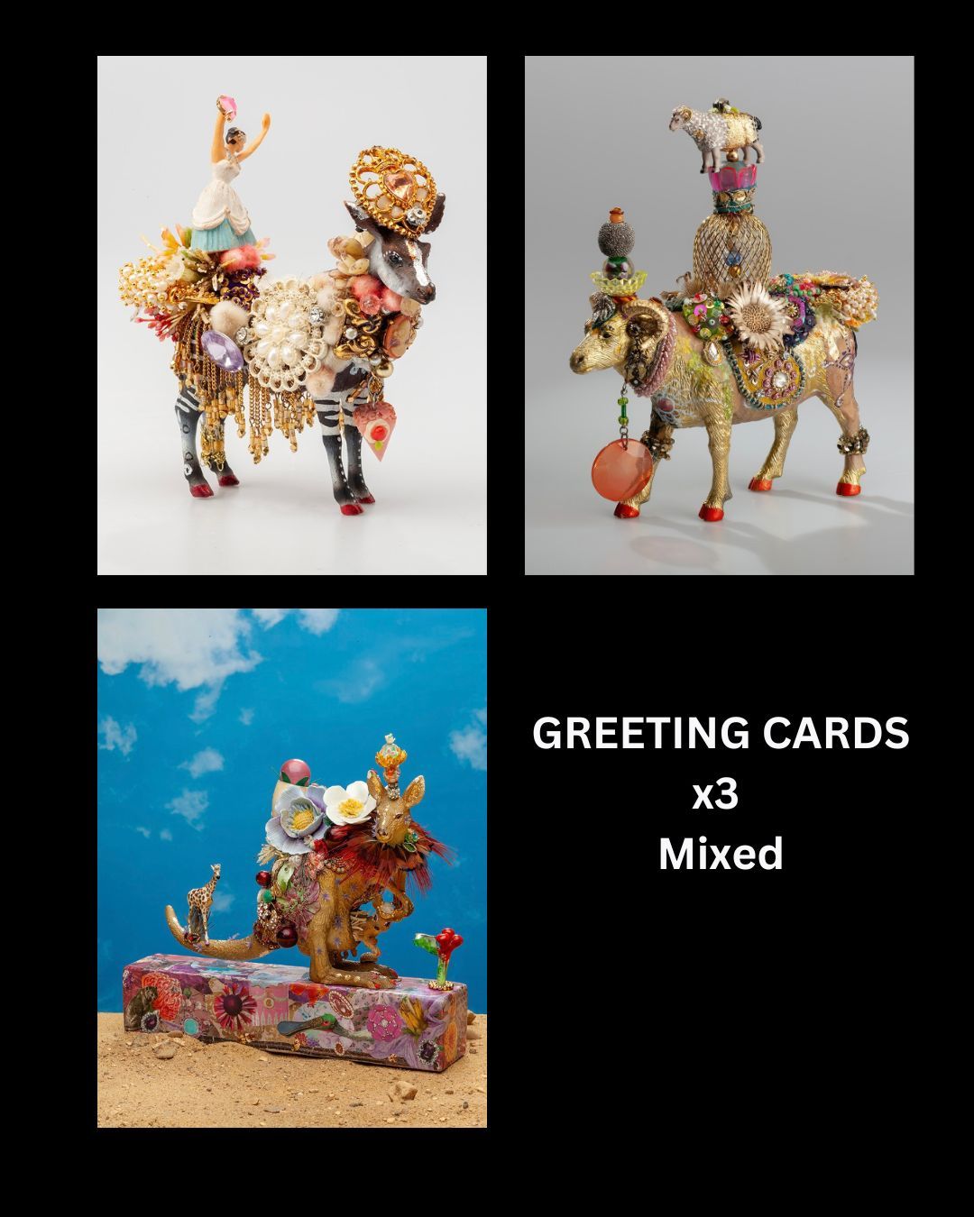 Greeting Cards - Okapi, Ram and Kanga