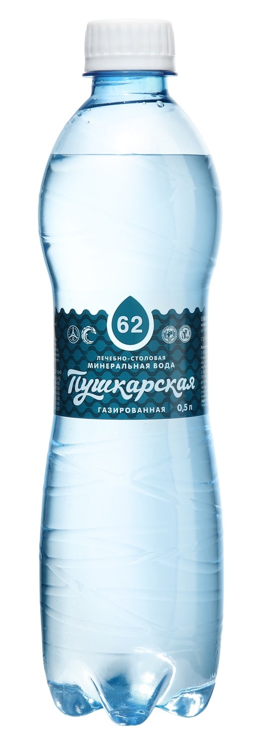 Вода минеральная лечебно-столовая "Пушкарская", 0,5 л.