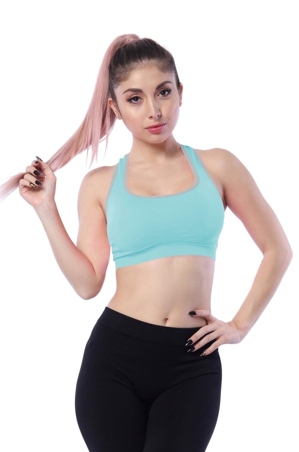 Top deportivo para dama con bies en contraste talla XL, colección Xoul